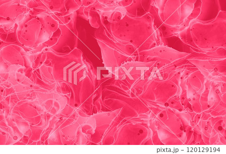 バレンタインや母の日に使える大理石イメージ　赤ピンクの高級感あるインク背景イラスト 120129194
