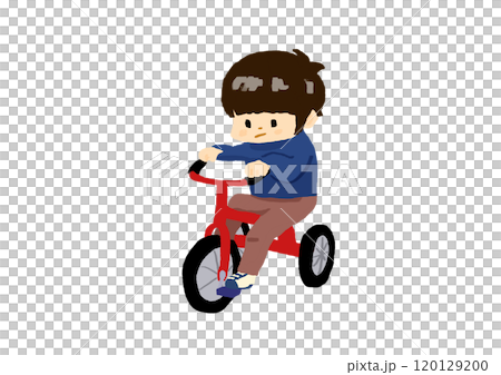 Child riding a tricycle 120129200