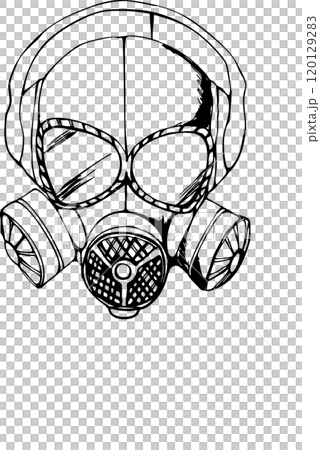 ガスマスクのイラスト 120129283