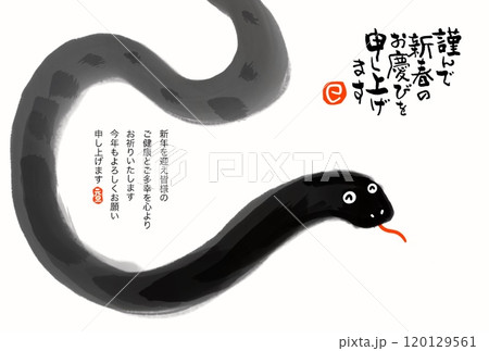 巳年年賀状 120129561