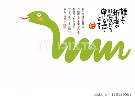巳年年賀状 120129562