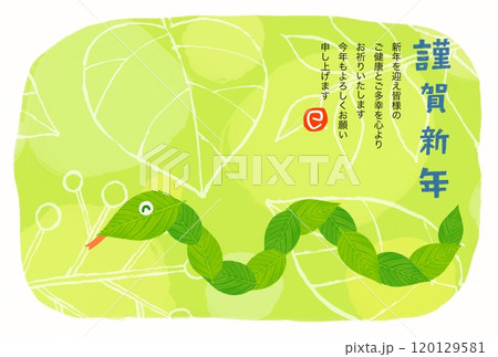 巳年年賀状 巳年年賀状 120129581