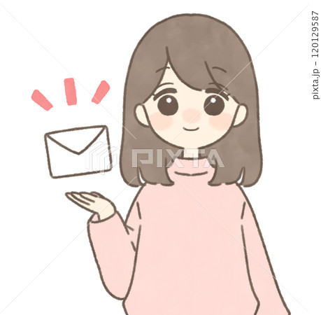 メールマークと女性 120129587