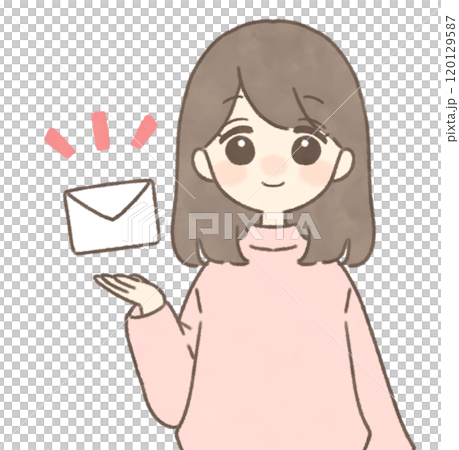 Mail mark and woman 120129587