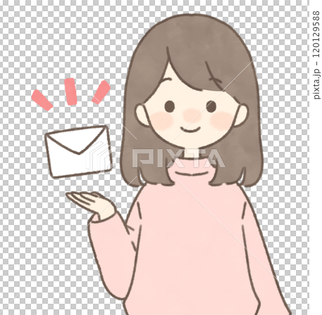 メールマークと女性 120129588