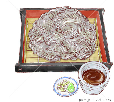 もりそば_蕎麦つゆ薬味あり もりそば_蕎麦つゆ薬味あり 120129775