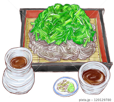 ニラ蕎麦_蕎麦つゆ有り ニラ蕎麦_蕎麦つゆ有り 120129780