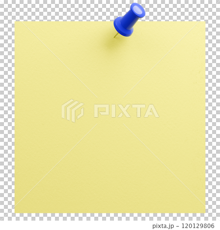 3D background material_thumbtack_paper_yellow 120129806