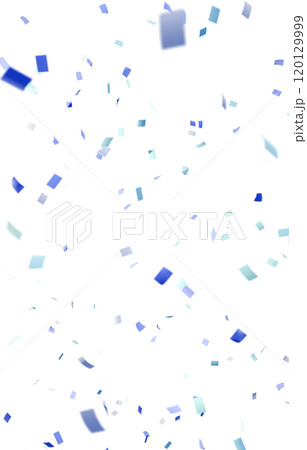 背景素材_紙吹雪_青 120129999