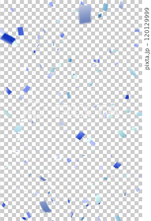 背景素材_紙吹雪_青 120129999