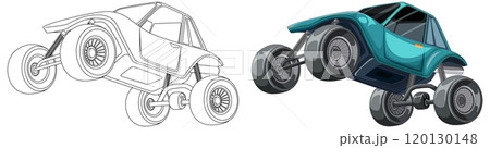 Futuristic Off-Road Vehicle Illustration Futuristic Off-Road Vehicle Illustration 120130148