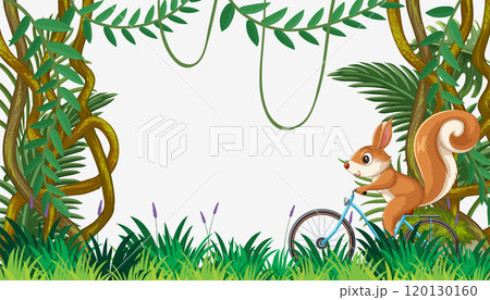 Squirrel Cycling Through Jungle Adventure 120130160