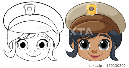 Cartoon Police Girl Illustration Cartoon Police Girl Illustration 120130202