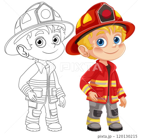 Young Firefighter in Uniform 120130215