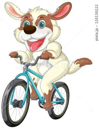 Happy Dog Riding a Bicycle 120130222