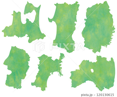 東北地方 県 イラストセット 東北地方 県 イラストセット 120130615