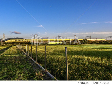 ドクターイエロー体験乗車の日に近江鉄道の並走実現 120130708