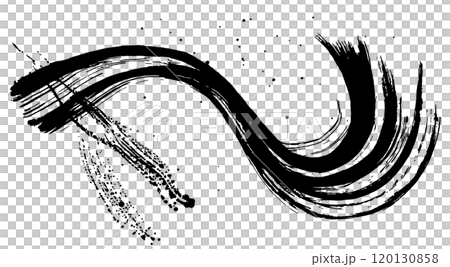 Nami splash handwriting brush illustration Nami splash handwriting brush illustration 120130858