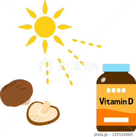 ビタミンDのサプリメントと日光と干しシイタケ 120130860