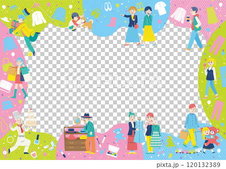 人們購物平面設計A3景觀 120132389