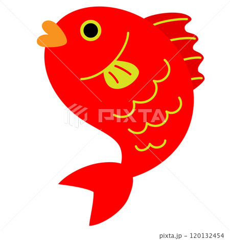 飛び跳ねている、おめでたい鯛 120132454