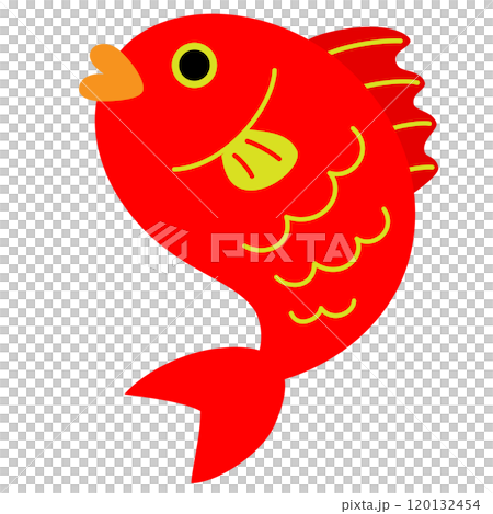 飛び跳ねている、おめでたい鯛 120132454