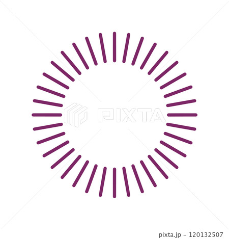 線で描く円形フレーム - エレガントパープル（高貴な紫） 120132507