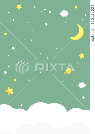 夜空と雲の背景イラスト 縦 夜空と雲の背景イラスト 縦 120133023