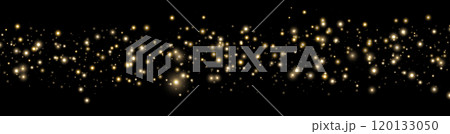 Gold glittering dots, particles, stars magic sparks. Glow flare light effect. Gold luminous points. Vector particles on black background. Gold glittering dots, particles, stars magic sparks. Glow flare light effect. Gold luminous points. Vector particles on black background. 120133050
