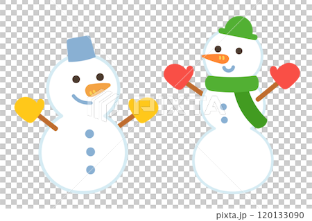兩個雪人的插圖 120133090