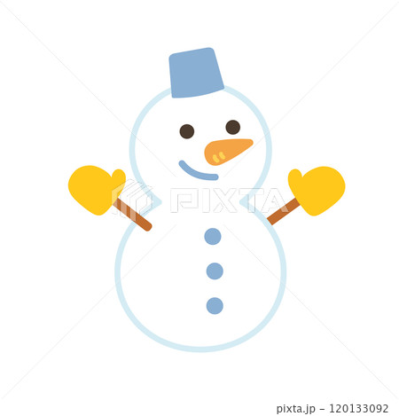 雪だるまのイラスト　2段 120133092