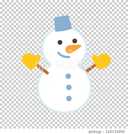 雪だるまのイラスト　2段 120133092