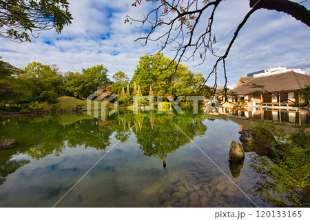 　養浩館庭園の雪吊り風景 120133165
