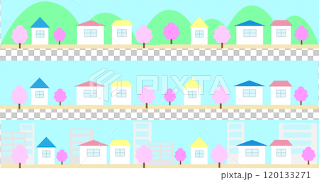 城市景觀插畫集_春天 120133271