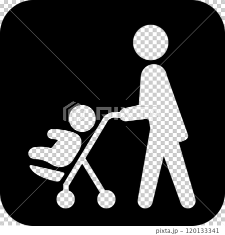 推嬰兒車的人的圖標 推嬰兒車的人的圖標 120133341