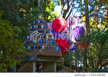 カラフル陶キャンドル・越前陶芸村の秋 120134080
