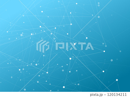 Bright hi-tech background with low poly plexus connection elements 120134211