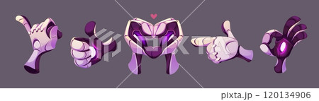 Ai robot hand with finger gesture icon vector 120134906