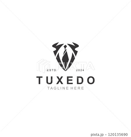 Tuxedo Suit Gentleman logo Fashion Tailor Clothes Vintage Classic design template Tuxedo Suit Gentleman logo Fashion Tailor Clothes Vintage Classic design template 120135690