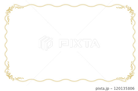 金の装飾背景フレーム素材 120135806