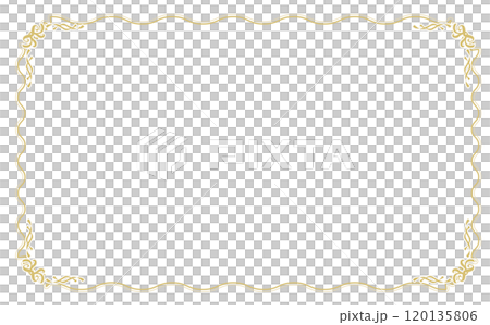 金の装飾背景フレーム素材 120135806