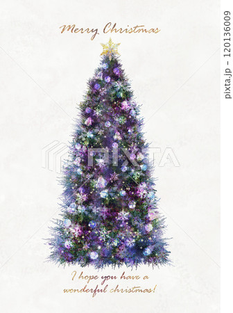 クリスマスツリーのポストカード クリスマスツリーのポストカード 120136009