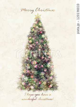 クリスマスツリーのポストカード クリスマスツリーのポストカード 120136010