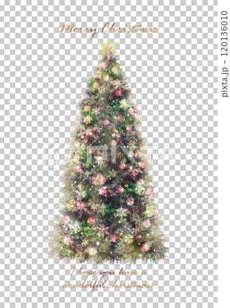 クリスマスツリーのポストカード クリスマスツリーのポストカード 120136010