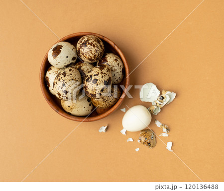 Quail Eggs, Diet Egg, Healthy Breakfast, Natural Organic Nutrition, Salad Ingredient Spotted Quail Egg 120136488