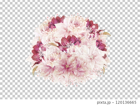 聖誕花束一品紅與聖誕玫瑰 聖誕花束一品紅與聖誕玫瑰 120136665