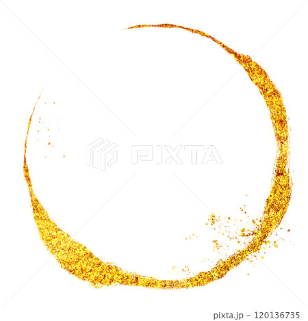 背景素材_ラメグリッター_筆_円 120136735
