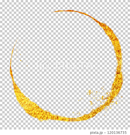 背景素材_ラメグリッター_筆_円 120136735