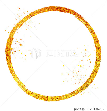 背景素材_ラメグリッター_筆_円 120136737