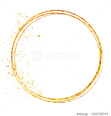 背景素材_ラメグリッター_筆_円 背景素材_ラメグリッター_筆_円 120136741